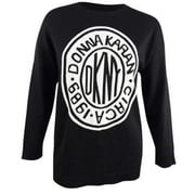 DKNY Women's Graphic Logo Sweatshirt Black Size Medium
