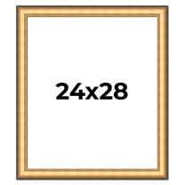 24x28 Frame Gold Plein Aire Solid Wood Picture Frame Width 2 Inches | Interior Frame Depth 0.5