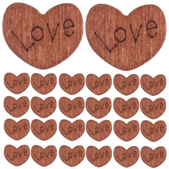 ETHZZLE Wood Ornaments For Crafts Khaki 100Pcs