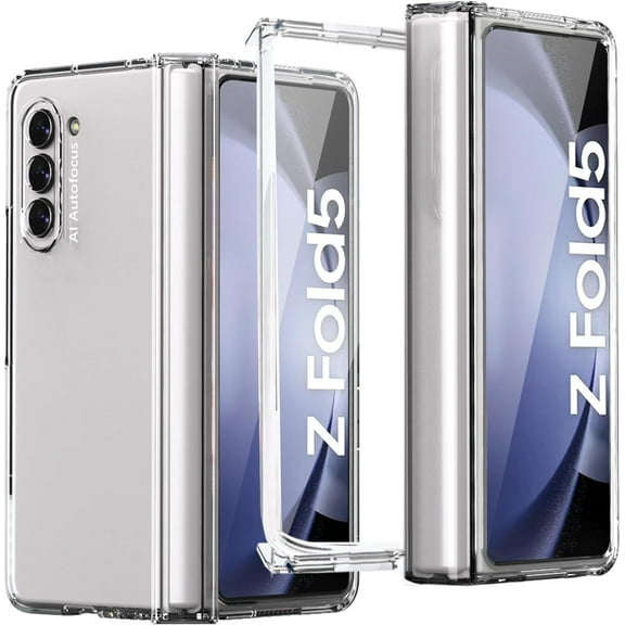 Compatible Transparent Case for Samsung Z Fold 5 Case Clear with Screen Protector,Full Body Shockproof Cover Hinge Protection Case for Galaxy Z Fold 5 Clear Case,Samsung Galaxy Z Fold 5 5G case
