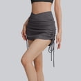 thumbnail image 4 of Mifsaly Womens High Waisted Ruched Skirt Shorts Drawstring Side Tie Skort Athletic Workout Running Tennis Golf Skirts Versatile Comfortable Summer Casual Mini Bottoms S, 4 of 5