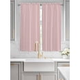 thumbnail image 4 of Bedroom Curtains 63 Inches length, Red Striped Window Treatment Curtain Drapes, Red White Stripes Farmhouse Rod Pocket Curtain Panels for Living Room Kitchen, 42"x63", 2 Panels, 4 of 7