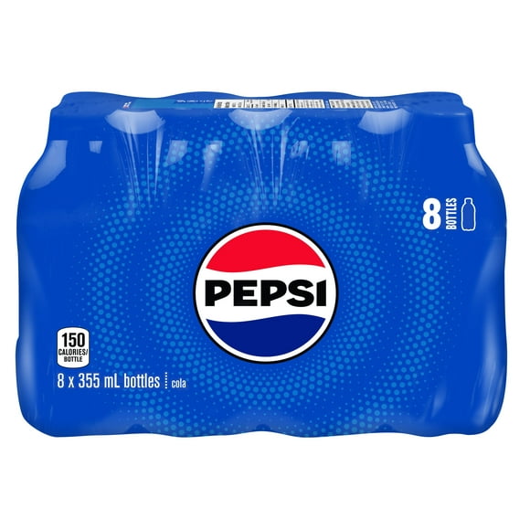 Boisson gazeuse Pepsi cola, 355 mL, 8 bouteilles 8x355mL
