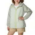 thumbnail image 5 of CYRBOKO Girls' Color Block Sun Jacket, Summer Ice Fabric Light Breathable Soft Elastic UV Protector Green Size 13-14 T, 5 of 7