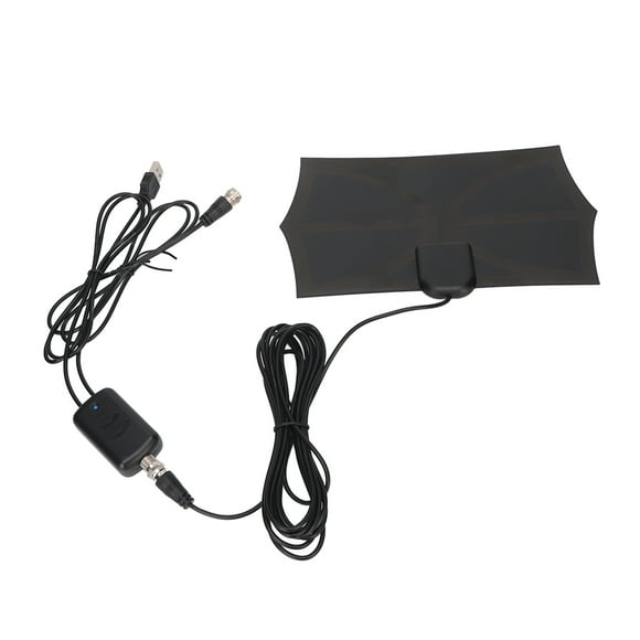 Television Antenna, VHF UHF Black 300 Miles Range 16ft Coaxial Cable TV Antenna USB Powered Support 4K 1080p For Outdoor For All Old TVs