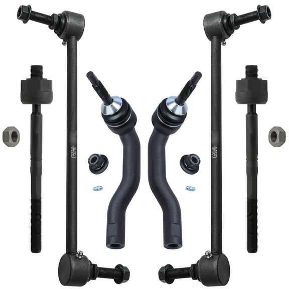 Detroit Axle - Front Inner & Outer Tie Rods   Sway Bar End Links Replacement for 2016 2017 2018 Ford Edge Lincoln MKX w/o Performance Packages