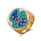 thumbnail image 5 of Ins style simple retro ring dripping oil gossip love irregular ring creative geometric index finger ring for women Couple jewelry Valentine's Day gift, 5 of 5