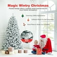 thumbnail image 6 of Costway 6ft Snow Flocked Hinged Artificial Christmas Tree Unlit Metal, 6 of 10