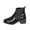 Black, variant on Busydd Ankle Boots for Women Trendy Comfy Solid Color Slip on Booties for Women Casual Round Toe Low Heel Womens Ankle Boots 8.5