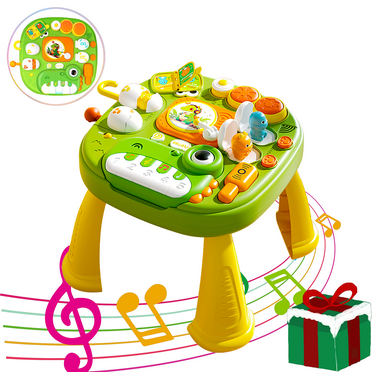 Baby Activity Center Learning Activity Table, Dinosaur Toy Musical Standing Play Table Baby Toy for 1-3 Year Boys Girls