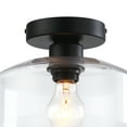 thumbnail image 6 of DESIGNERS FOUNTAIN Semi Flush Mount Ceiling Light, 8.75 Inch Clear Glass Lighting Fixture for Kitchen, Bedroom, Bathroom, and Hallway, Matte Black, D335M-SF-MB, 6 of 8