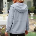 thumbnail image 6 of Husipze Women's Lightweight Athletic Sport Hoodie Oversized Quarter Zip Collar Top Long Sleeve Waterproof Pullover for Outdoor Hiking Gray M, 6 of 9
