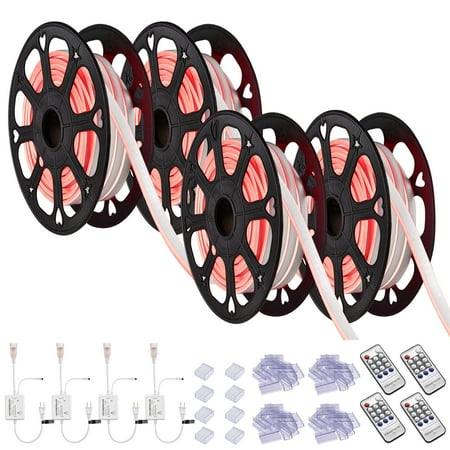 

DELight 50 Ft Neon LED Strip Light Flexible Waterproof Bar Cabinet D¨¦cor 4 Pack