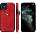 thumbnail image 4 of Necklace Crossbody Case for iPhone 12 Pro Max,PU Leather Wallet Lanyard Case Cover with Card Holder Adjustable Detachable Anti-Lost Neck Strap Case for iPhone 12 Pro Max,6.7",Red, 4 of 17