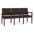 thumbnail image 1 of Pemberly Row Waiting Reception 3 Seat Tandem Seating Wood Frame in Brown, 1 of 5