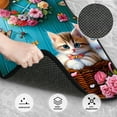 thumbnail image 3 of Vsdgher Whimsical Cats and Flowers Scene Car Foot Mat Set of 4 Pieces Universal Floor Liner Car Accessories Fits Most Cars, Trucks, Vans, sedans, SUV, 3 of 7