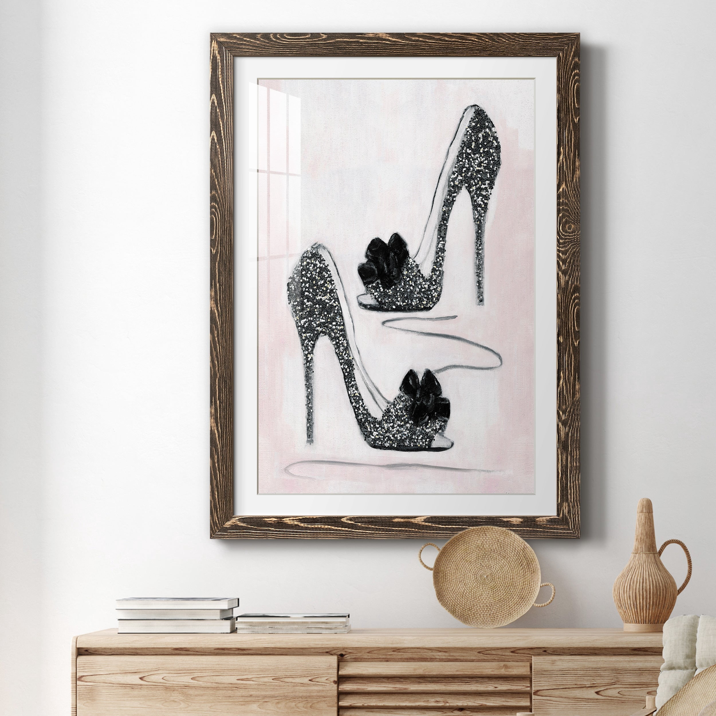 Shoes That Dazzle I - Premium Framed Print - Distressed Barnwood Frame - Ready to Hang