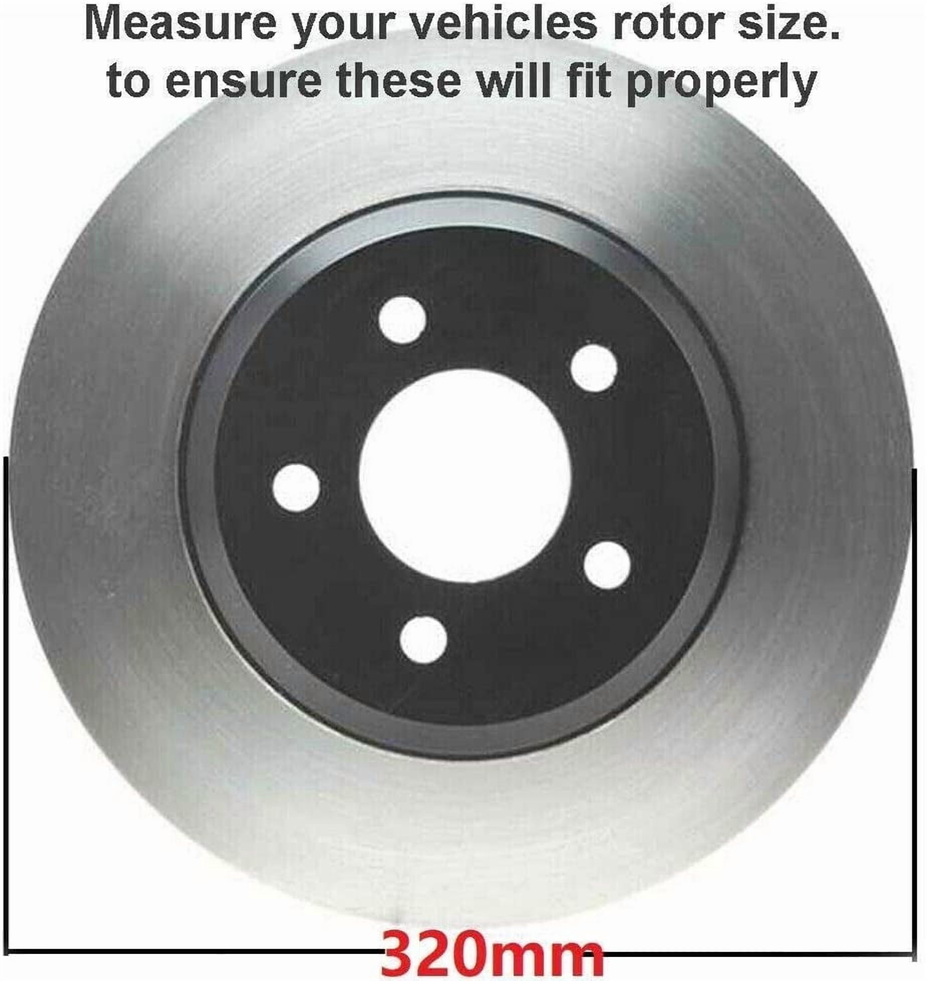 Detroit Axle - Front Disc Brake Rotors for Hyundai Azera Sonata Tucson Nexo Kia Cadenza Optima Sportage Replacement : 12.60" inch Rotor