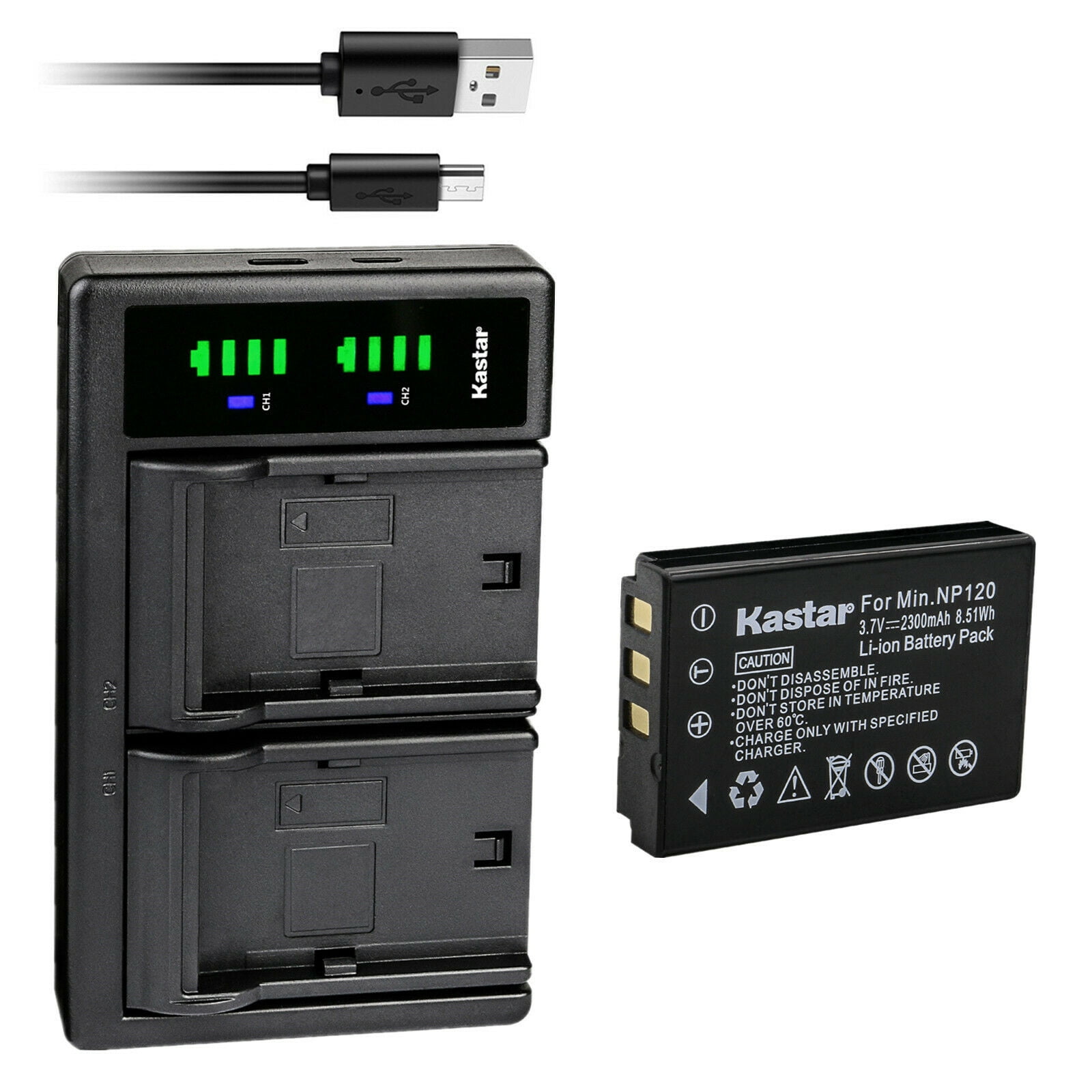 Kastar 1Pack Battery and LTD2 USB Charger Compatible with Minolta NP