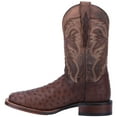 thumbnail image 3 of Dan Post Men's Alamosa Full Quill Ostrich Western Boot Broad Square Toe Chocolate 10 D(M) US, 3 of 5