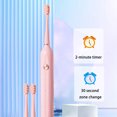 thumbnail image 4 of Dengmore Electric Toothbrush with 4 Brush Heads, Low Noise, Smart Timer IPX7 Waterproof, Deep Clean 5 Modes, Soft Bristles, Portable Electric Rechargeable Toothbrush for Adults, 4 of 7