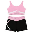 thumbnail image 4 of Sholeno Kids Girls Gymnastics Outfit Tracksuit Training Tank Tops Dance Bra and Yoga Shorts Ballet Pink 14, 4 of 7
