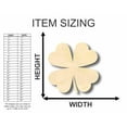 thumbnail image 2 of Shamrock Unfinished Wood Craft Lucky Four Leaf Clover up to 46"  DIY 24" / 1/8", 2 of 3