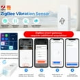 thumbnail image 4 of Sensor Zigbee Inteligente para Detección de Vibración y Caída con Alerta en Tiempo Real, Control Remoto por App Tuya, Notificaciones de Batería Baja y Desconexión, Compatible con Puerta de Enlace, 4 of 6