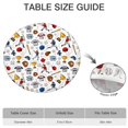 thumbnail image 6 of White Baseball Elements Pattern Round Fitted Tablecloth with Elastic Edge,Dining Table Cover Waterproof,Outdoor Round Tablecloth for Camping,Dining,Indoor and Outdoor, 6 of 7