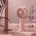 thumbnail image 3 of Pink Mini Usb Fan 1 Wind Levels Silent Portable Small Desktop Handheld Fan Rechargeable Foldable Compact For Outdoor Home Office Classroom Travel Camping, 3 of 4