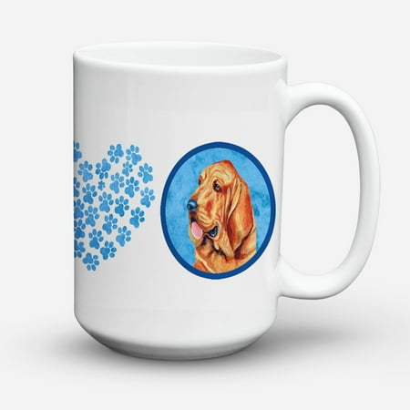 

Carolines Treasures LH9376BU-CM15 Blue Bloodhound Coffee Mug 15 oz 15 ounce multicolor