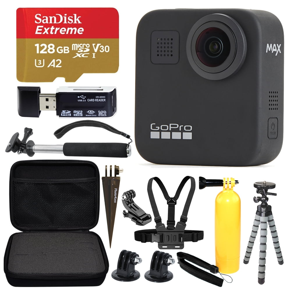 Gopro Max 360 Sports Action Camera Sandisk Extreme 128gb Microsdxc Top Value Bundle Walmart Com Walmart Com