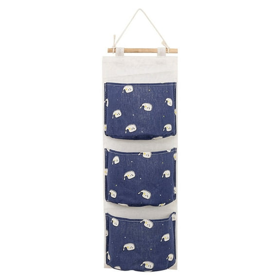Up to 60% off! Bifavgk Wall Hanging Bag, 3 Pocket Hanger, Bathroom Baby Hanging Bag, 3 Pocket Folding Dorm Room Essentials For Girls Blue
