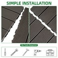 thumbnail image 4 of 9 PCS Heavy-duty  Recyclable Wood-plastic Interlocking Deck Tiles 11.8" X 11.8" Waterproof Outdoor And Indoor Flooring For Patio Balcony Porch Backyard Bedroom Coffee, 4 of 8