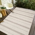 thumbnail image 2 of 8' x 10' Beige Sand Geometric Stripes Indoor/Outdoor Rug, 2 of 4