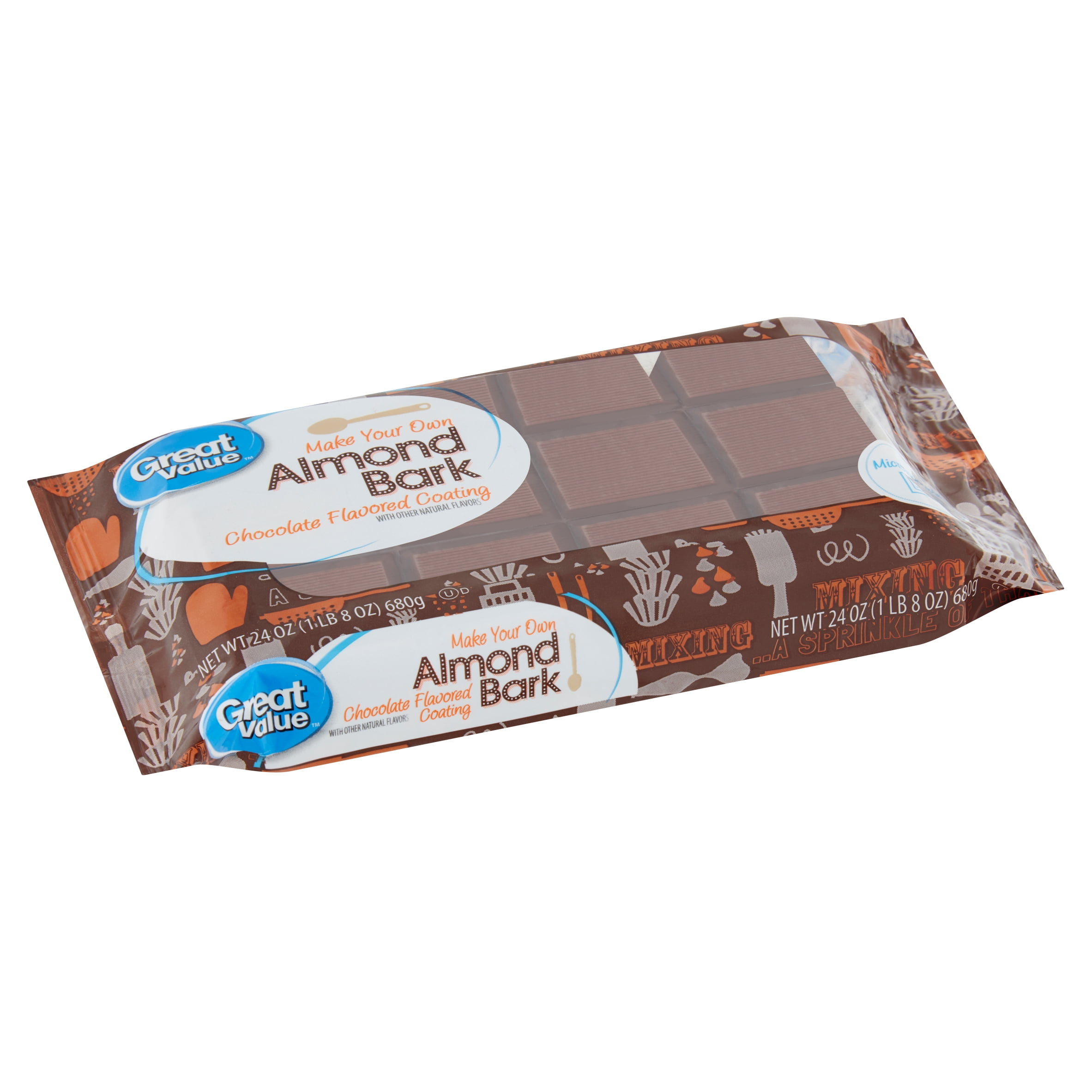 Great Value Chocolate Almond Bark 24 Oz Walmart Com Walmart Com