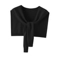 thumbnail image 3 of Chales de punto para mujer, regalo, estilo casual y elegante para el día a día, chal de moda, suéter Negro, 3 of 9