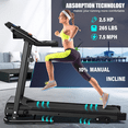 thumbnail image 2 of Ambifirner 2.5HP Folding Treadmill - 7.5 MPH, 3-Level Incline, 400lb Capacity, Shock Absorb for Home Gym, 2 of 7