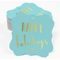 thumbnail image 2 of Inkdotpot Pack Of 50 Happy Holiday Paper Tags DIY Craft Bracket Shape Real Gold Foil Hang Tags, 2 of 6