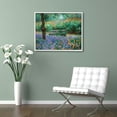 thumbnail image 3 of COMIO Irises in Monet's Garden, Canvas Art Wall Decor Picture Print Framed 20x16in, 3 of 4