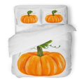 thumbnail image 1 of ABPHQTO Juego de ropa de cama de 3 piezas amarillo otoño calabaza madura otoño cosecha naranja en dulce brillante Color de dibujos animados funda nórdica con 2 fundas de almohada, 1 of 1