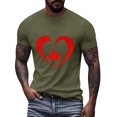 thumbnail image 3 of Camisas de Manga Corta para las Mujeres Impresión de Manga Corta Cuello Redondo, Camisa Casual de Poliéster para las Mujeres, Lavado de Manos, 3 of 7