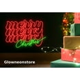 thumbnail image 2 of Glowenon Merry Merry Merry Christmas Neon Sign, Christmas Decor, Christmas Wall Art, 2 of 5