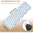 thumbnail image 5 of FREEAMG Blue and White Check Long Trivet Table Runner Non-Slip Heat Resistant Table Protector Waterproof Easy to Clean Hot Pads Pot Holder Table Mats, 5 of 7