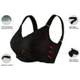 thumbnail image 4 of AILIVIN Women Wireless Bras Comfort Women's Lace Bra Women Bra Adjustable Wider Straps Back Support Full Coverage Bras Lifting Up Bras No Wire Minimizer Bras Black 32DD, 4 of 7
