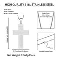 thumbnail image 5 of Jewmon Mens Cross Necklace Stainless Steel Blessing On Your Confirmation Necklace Anniversary Gifts for Boyfriend, 5 of 7