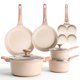 thumbnail image 1 of Nexus Chef Ignite Batería De Cocina 13 Piezas, Ollas Y Sartenes Antiadherentes, Con Mango Desmontable, Compatible Con Inducción, Horno y Gas, Recubrimiento de Granito, Libre de Plomo, Color Taupe, 1 of 9