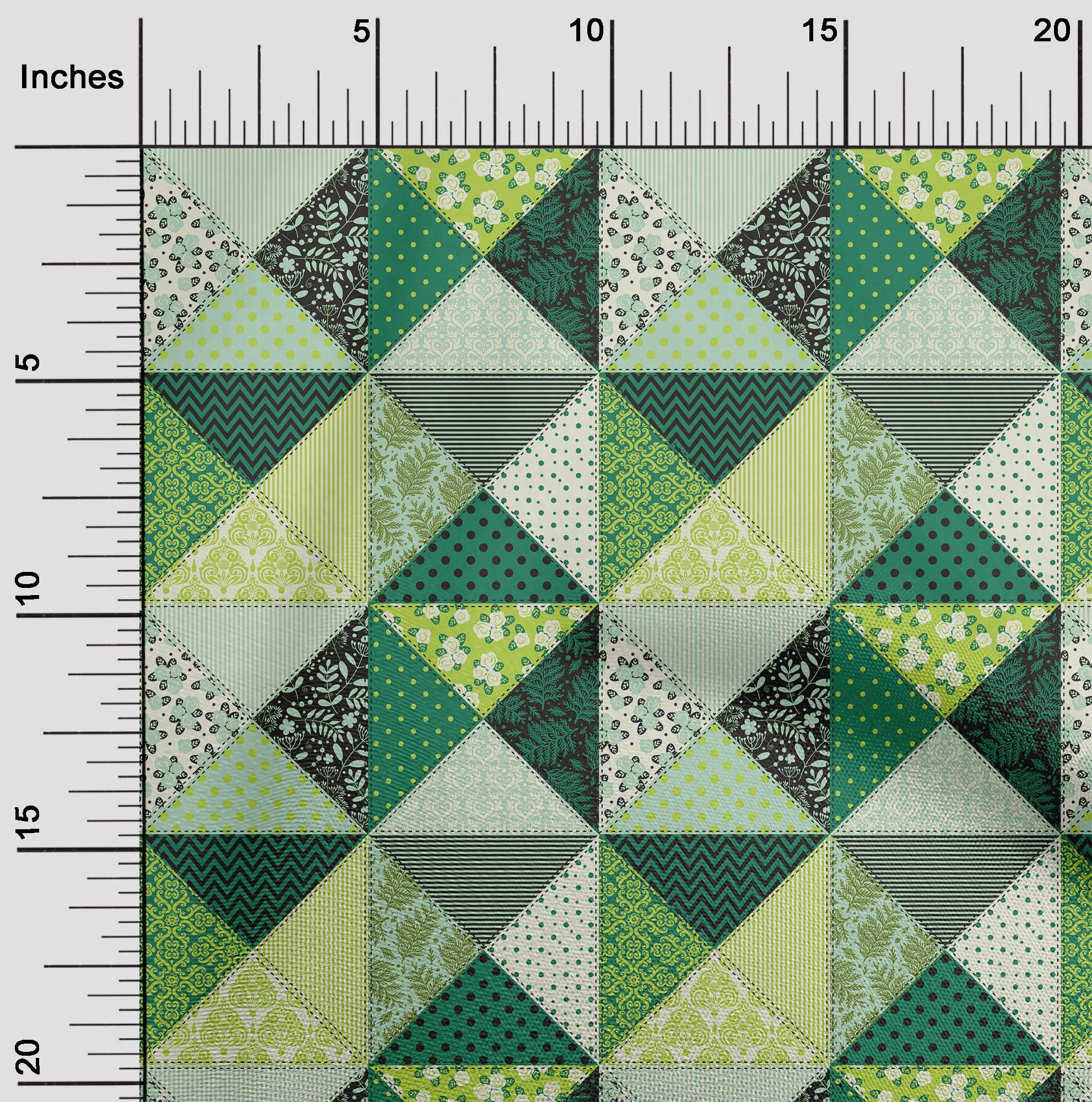 oneOone Cotton Silk Mint Green Fabric Quilt Patchwork Sewing Material Print Fabric By The Yard 42 Inch Wide