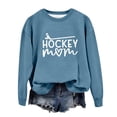 thumbnail image 4 of Trendfront Womens Hockey Mom Graphic Print Crewneck Sweatshirt Long Sleeve Sports Fan Game Day Apparel Pullover Sweatshirt, 4 of 4