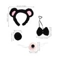 thumbnail image 2 of unbranded 1Jgo Accesorio Peludo Diadema De Orejas De Oso Para Fiesta Disfraz Y Uso Adulto, 2 of 6